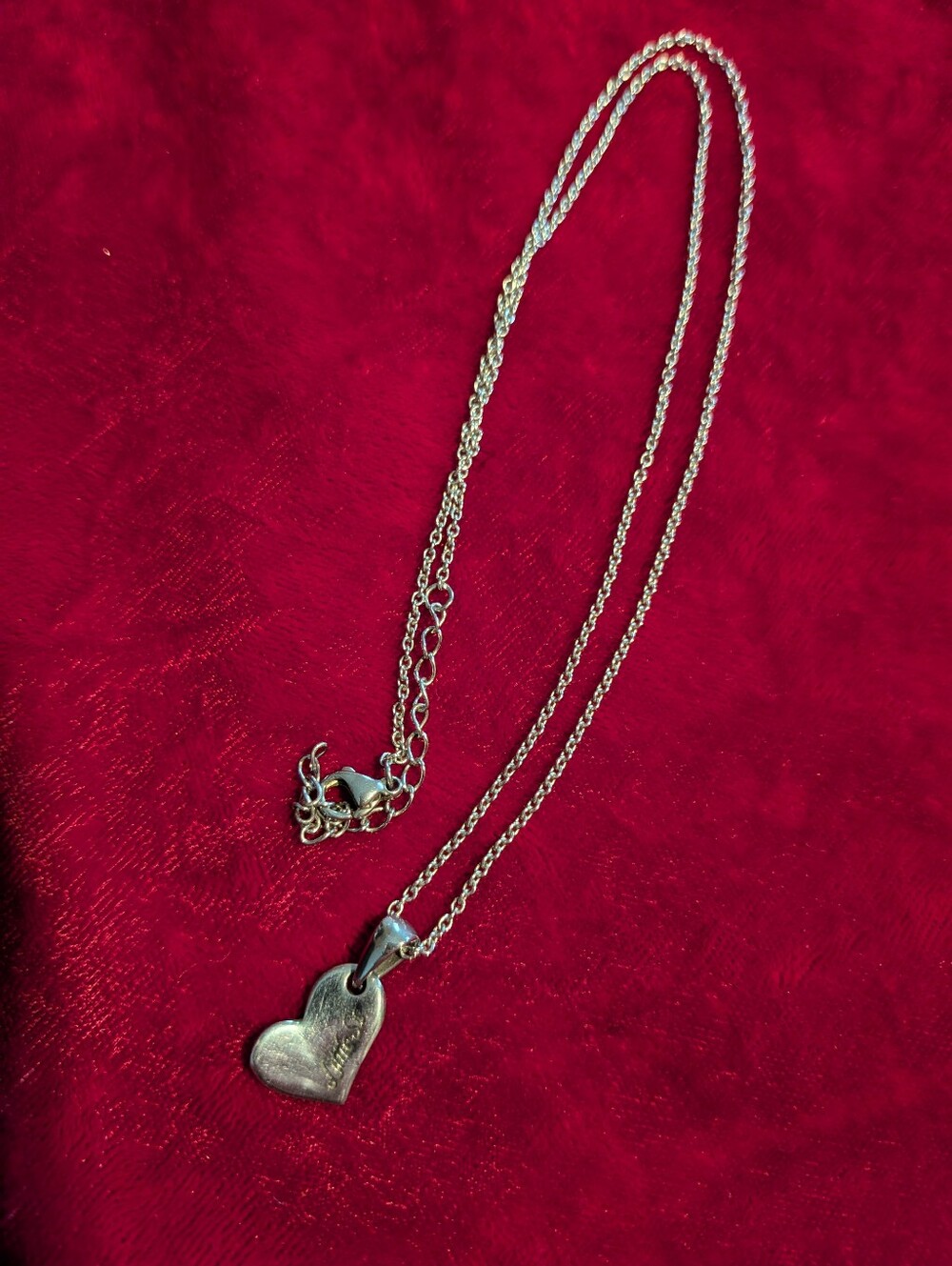 Sterling Heart Pendant Necklace in Silver - Women Jewelry